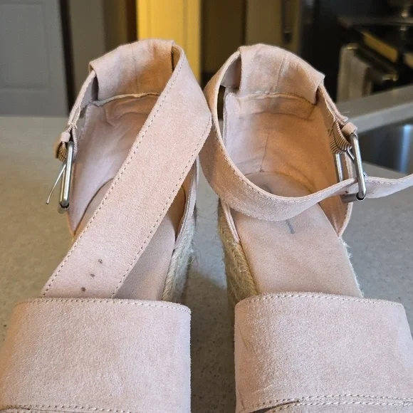 Open Toe Ankle Strap Espadrilles Wedges - Picture 7 of 8